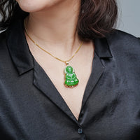 18k Siberian Jade Guanyin Pendant#2033