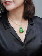 18k Siberian Jade Guanyin Pendant#2033