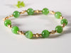 14k 8mm Chatoyant Siberian Jade Starry Bracelet #2591-2