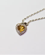 10k Citrine Heart Pendant #1834