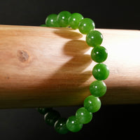 10mm Siberian Jade Beaded Bracelet #2761