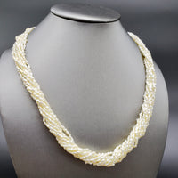 14K GOLD AKOYA KESHI PEARLS NECKLACE #1591