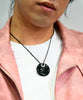 Peace Buckle Black Jade Pendant #1123