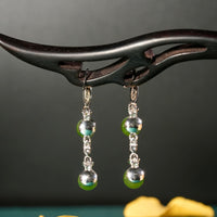 Polar Jade Long Earrings #2748