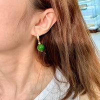 14k Siberian Jade Ball Earrings #2548