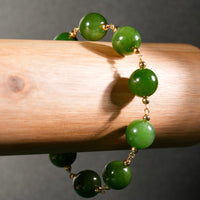 12mm Polar Jade Starry Beaded Bracelet #2758