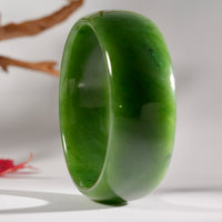 Wide Band Jade Bangle 61mm #2479