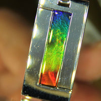 Rectangle Frame Ammolite Pendant #336