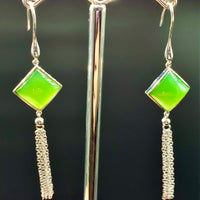 AAA GRADE SIBERIAN JADE EARRINGS #1450