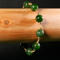 10mm Canadian Jade Starry Bracelet #2431-3