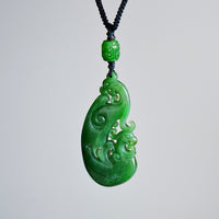 Dragon Phoenix Polar Jade Pendant #1407