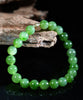 14k 8mm Polar Jade Beaded Bracelet #2587