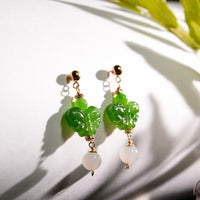 Jade Butterfly Earrings #2524-1