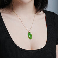 SIBERIAN JADE LEAF PENDANT #1666