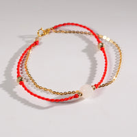 18K Eternal Harmony Red Cord Bracelet #2670