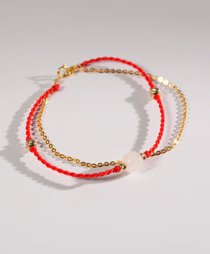 18K Eternal Harmony Red Cord Bracelet #2670