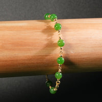 6mm Polar Jade Starry Beaded Bracelet #2402