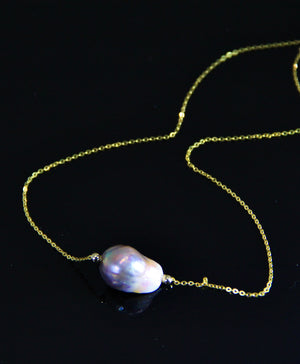 18K KASUMIGA BAROQUE PEARL NECKLACE #517