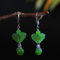 Jade Butterfly Earrings #2524