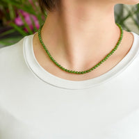 15.5" Polar Jade Beaded Necklace #2517-2