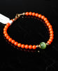 14K Carnelian and Chatoyant Jade Beaded Bracelet #2464