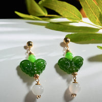 Jade Butterfly Earrings #2524-1