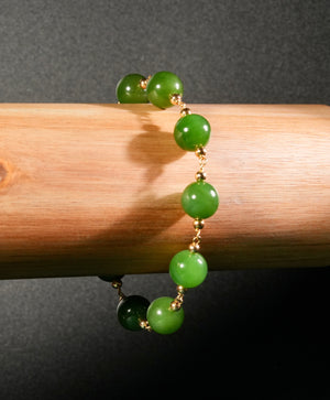 10mm Polar Jade Starry Bracelet #2402-2