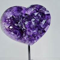 Heart-Shape AMETHYST ON METAL BASE #2141