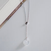 14k White Jade Bead Necklace #2236