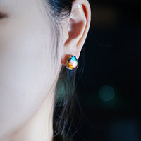 18K AMMOLITE EARRINGS #1765