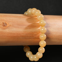 10mm Siberian Light Brown Jade Bracelet #2768