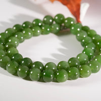 10mm Siberian Jade Beaded Necklace #2531