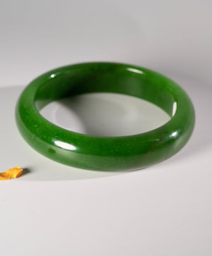 AAA Polar Jade Grade Jade Bangle 58.5mm #2063