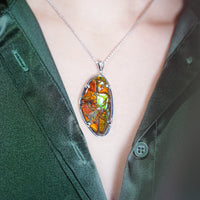 Freeform Ammolite Pendant #1981