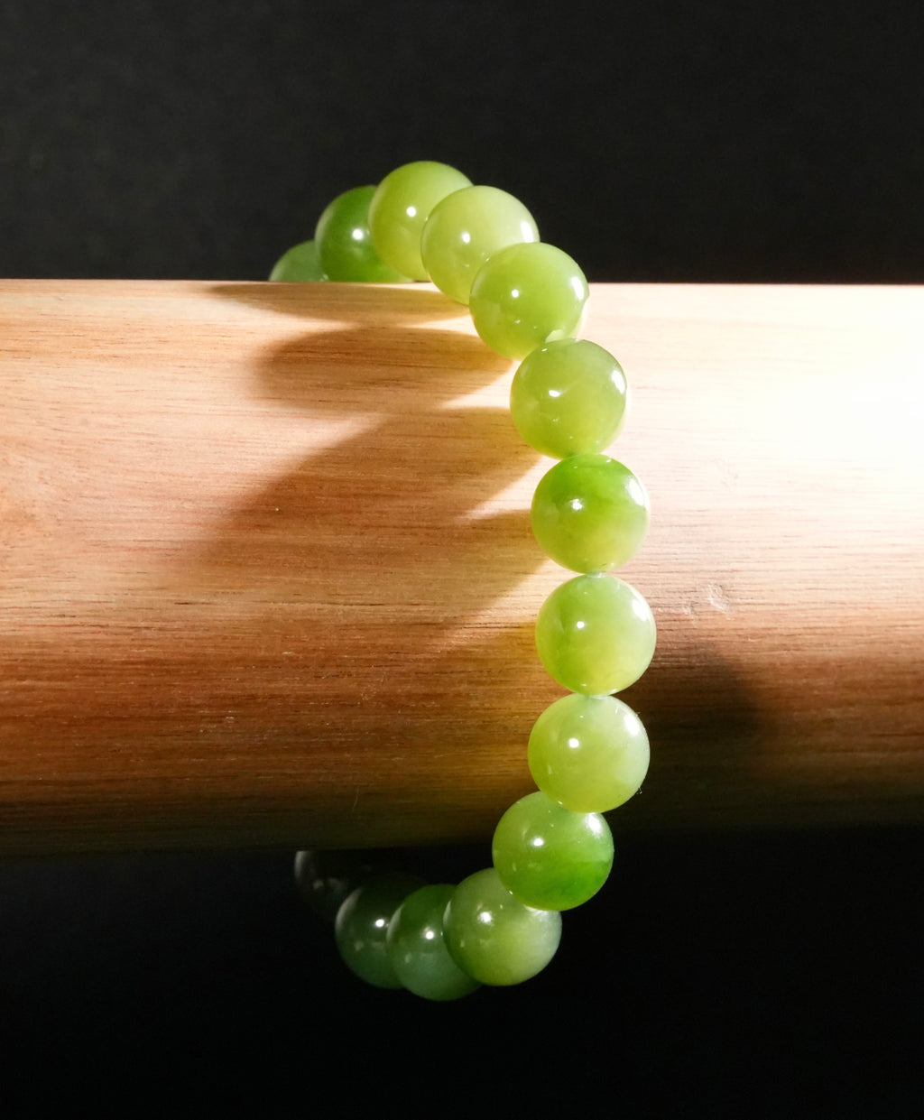 10mm Siberian Jade Beaded Bracelet #2759