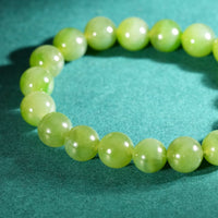 10mm Siberian Jade Beaded Bracelet #2759