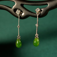 Water-drop Jade Earrings #1073