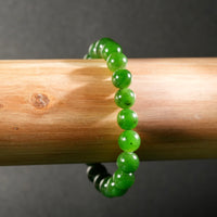 10mm Siberian Jade Beaded Bracelet #2749