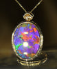 18k Diamond Ammolite Pendant #919