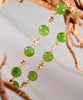 14k 8mm Polar Jade Starry Bracelet #2592