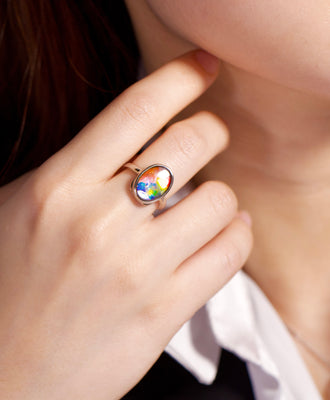 Ammolite Ring #363