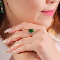 Jade Cabochon Ring #1602