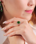 Jade Cabochon Ring #1602