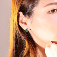 10mm Classic Jade Earrings #1075