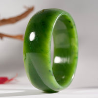 Wide Band Jade Bangle 61mm #2479