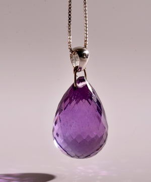 14k Natural Amethyst Pendant #2661