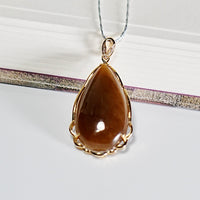 18k Sugar Jade Waterdrop Pendant #2061