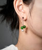 SIBERIAN JADE & AKOYA PEARL EARRINGS #1431