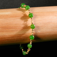 6mm Polar Jade Starry Beaded Bracelet #2402