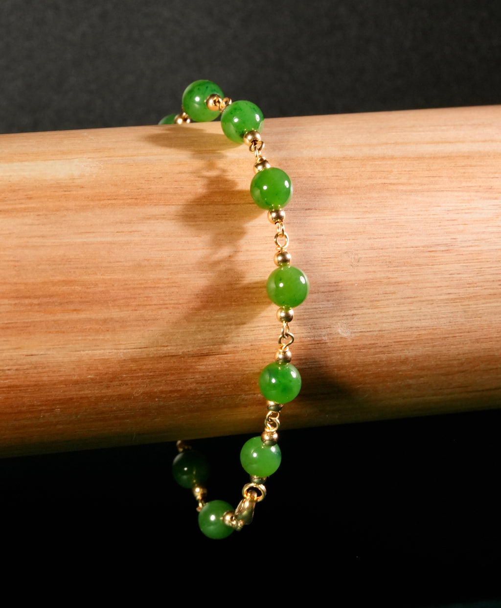 6mm Polar Jade Starry Beaded Bracelet #2402